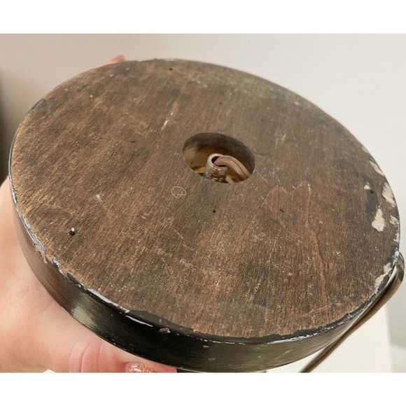 Retro Lamp 70's Green Black Mod Brady Bunch Vintage Large 29 inch - Picture 10 of 10